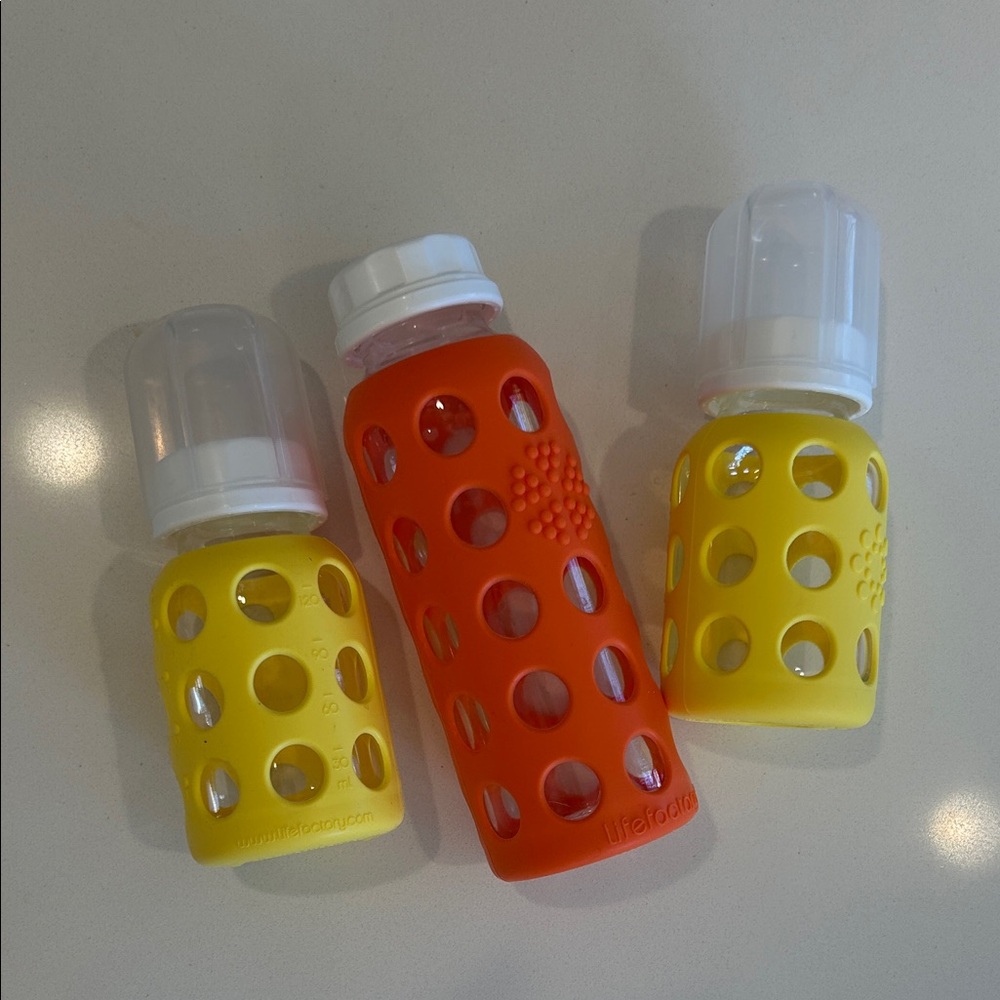 Lifefactory Glass Baby Bottles with Silicone Sleeves